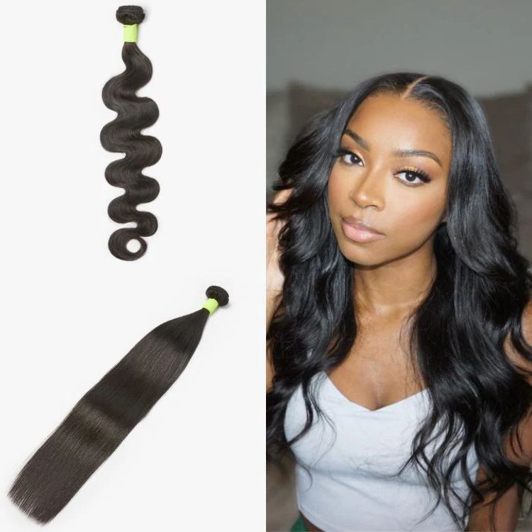 Luvme Hair 100% Remy human hair bundles including messy Burmese curly, silky straight, body wave, and deep wave styles.