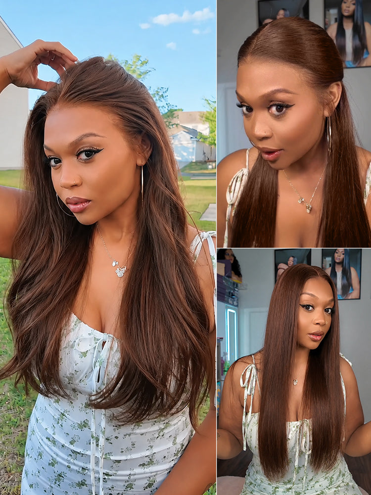 Luvme Hair PreMax Wigs 13x4 frontal lace wig with natural hairline, silky straight human hair, glueless, pre-cut lace.