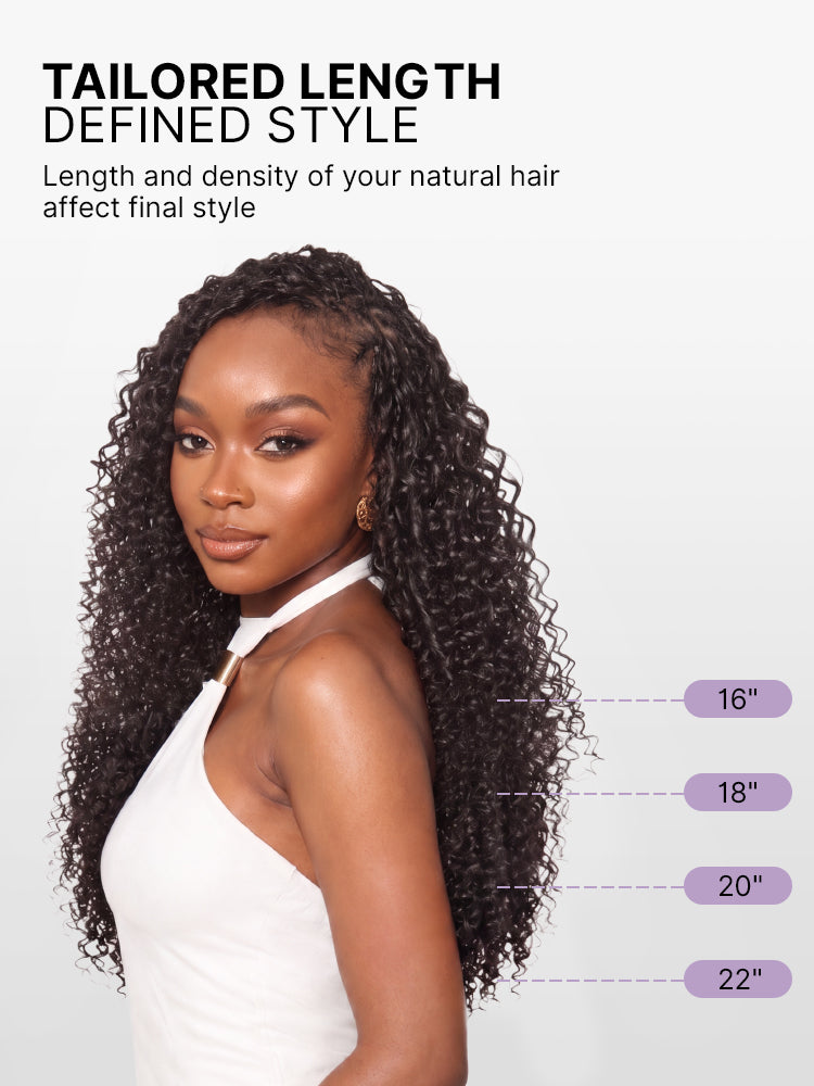 Miracle Knots Crochet Hair Wet and Wavy Water Wave | Kinky Straight for Boho Braids | Crochet Weaves | Fulani Braids | Twists Pre-Separated Lightweight Full & Soft Pre-Looped Human Hair Extensions Protective Style-47
