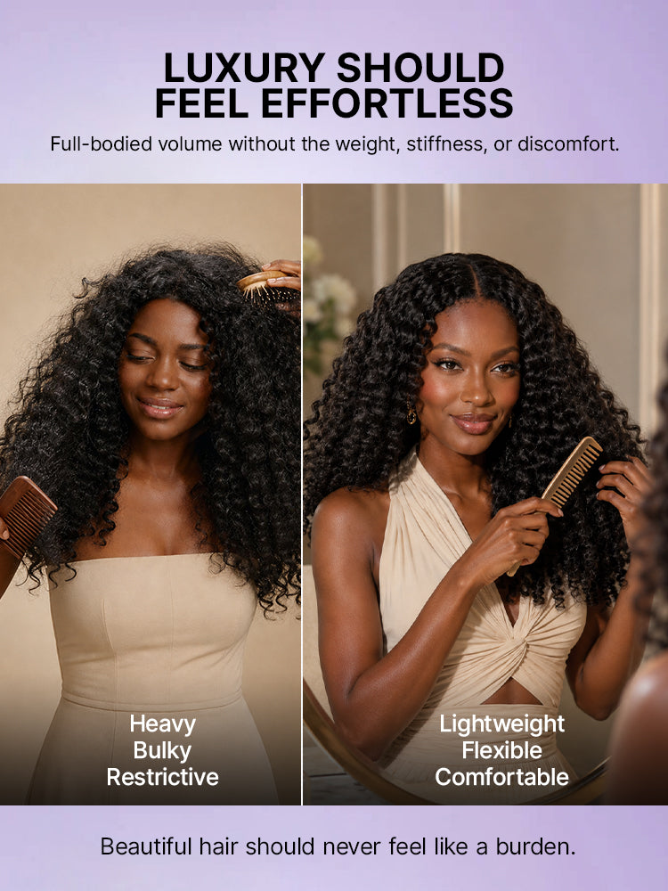 Soft and voluminous Burmese curly hair bundle from Luvme Hair made of 100% virgin human hair, displayed on a plain background.