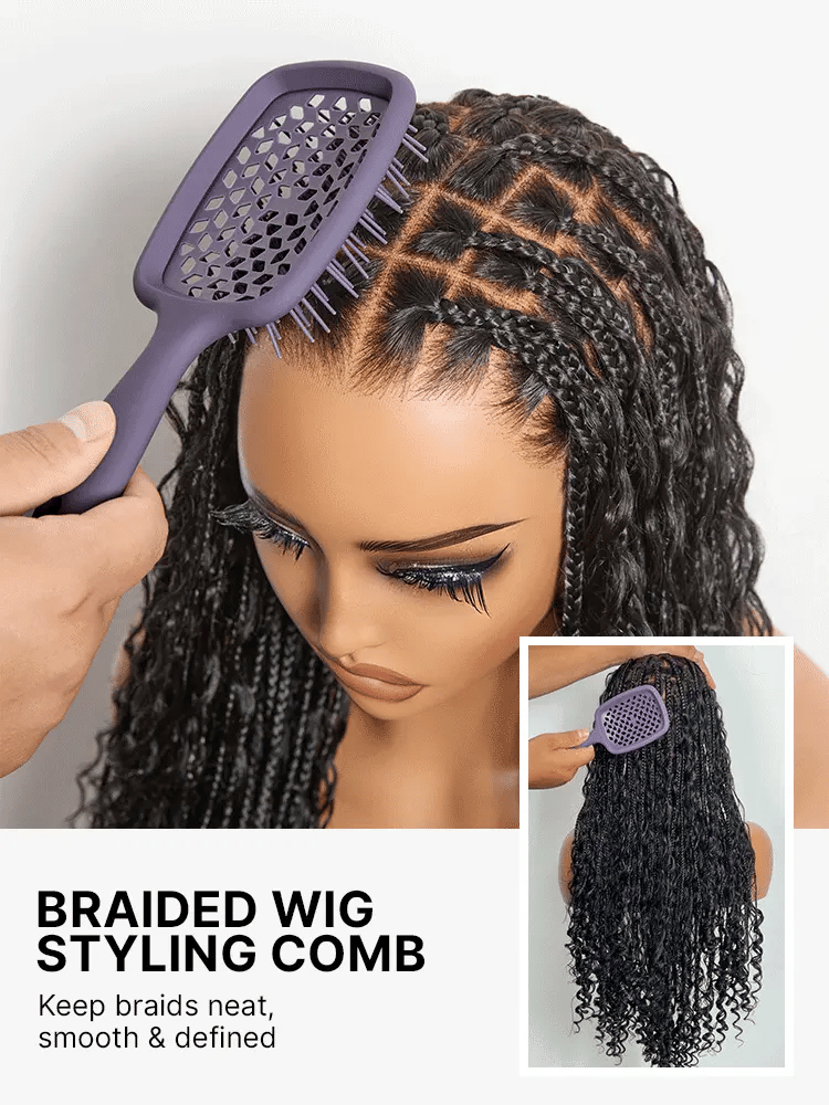 LUVME Small Curl Styling Comb | Tailored for Braids and Kinky Coily Wigs-09