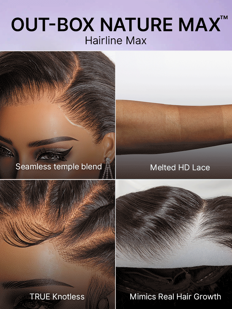 Luvme Hair NatureMAX™ 200% Density HD Lace Front Wig with ombre brown and natural black loose wave human hair, pre-cut lace, drawstring cap