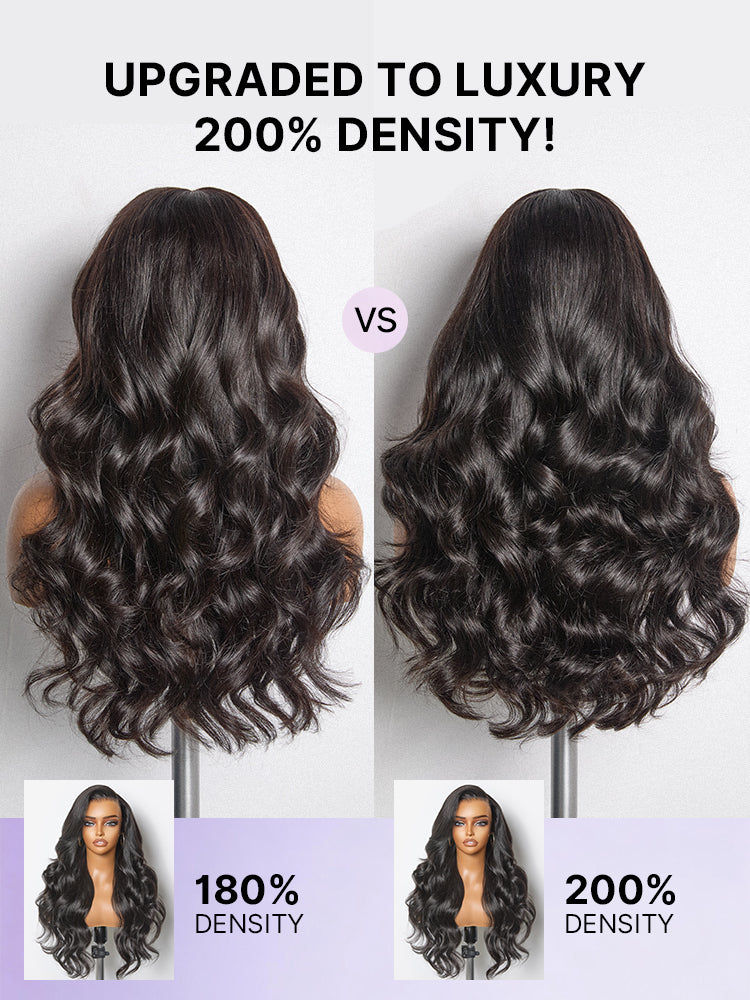NatureMAX™ 200% Density Loose Wave Glueless 13x6 HD Lace Front Wig Human Hair Pre-Cut Lace Flexi-Fit Drawstring Cap-100
