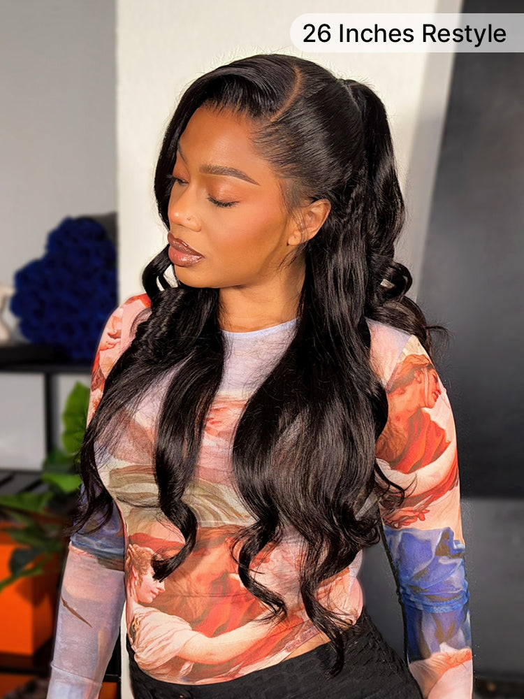 Luvme Hair NatureMAX™ 200% Density Loose Wave HD Lace Front Wig with pre-cut lace and adjustable drawstring cap, human hair.