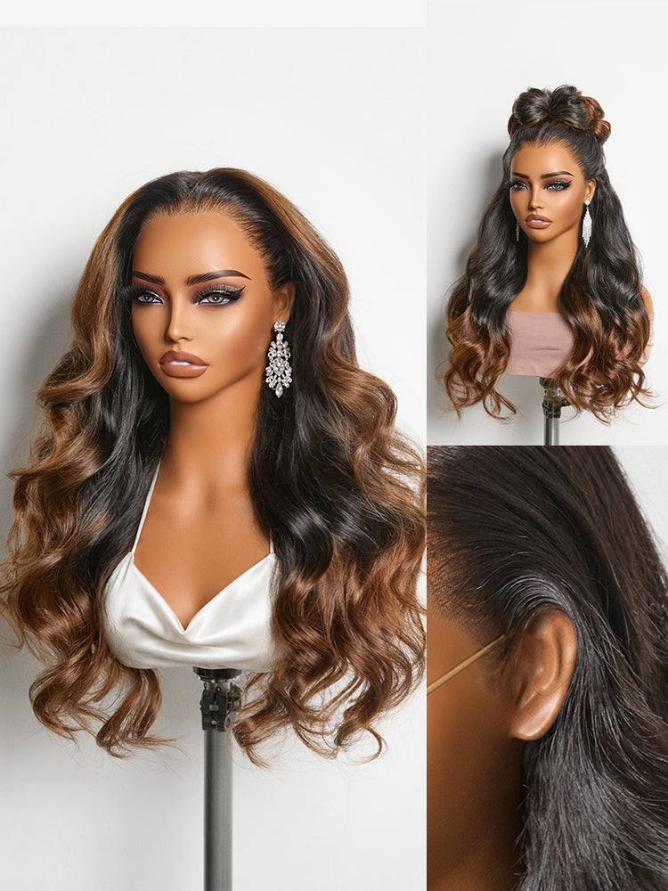 Luvme Hair NatureMAX 200% density loose wave HD lace front wig with pre-cut lace and adjustable drawstring cap.