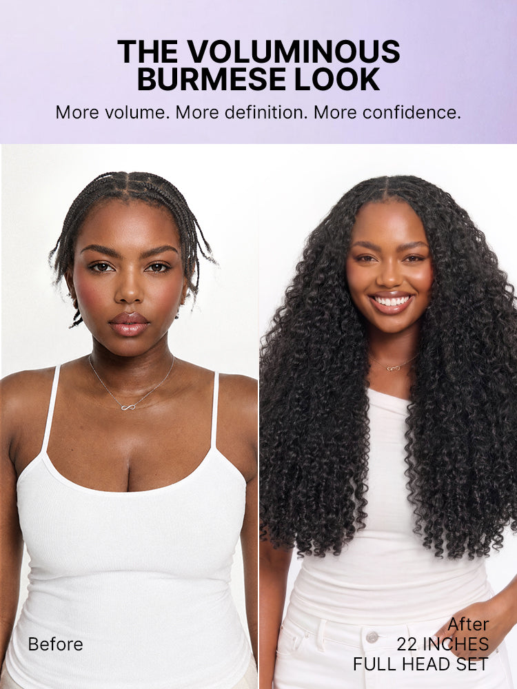 Miracle Knots Crochet Hair Burmese Curly for Boho Braids | Crochet Weaves | Fulani Braids | Twists Pre-Separated Lightweight Full & Soft Pre-Looped Human Hair Extensions Protective Style-43
