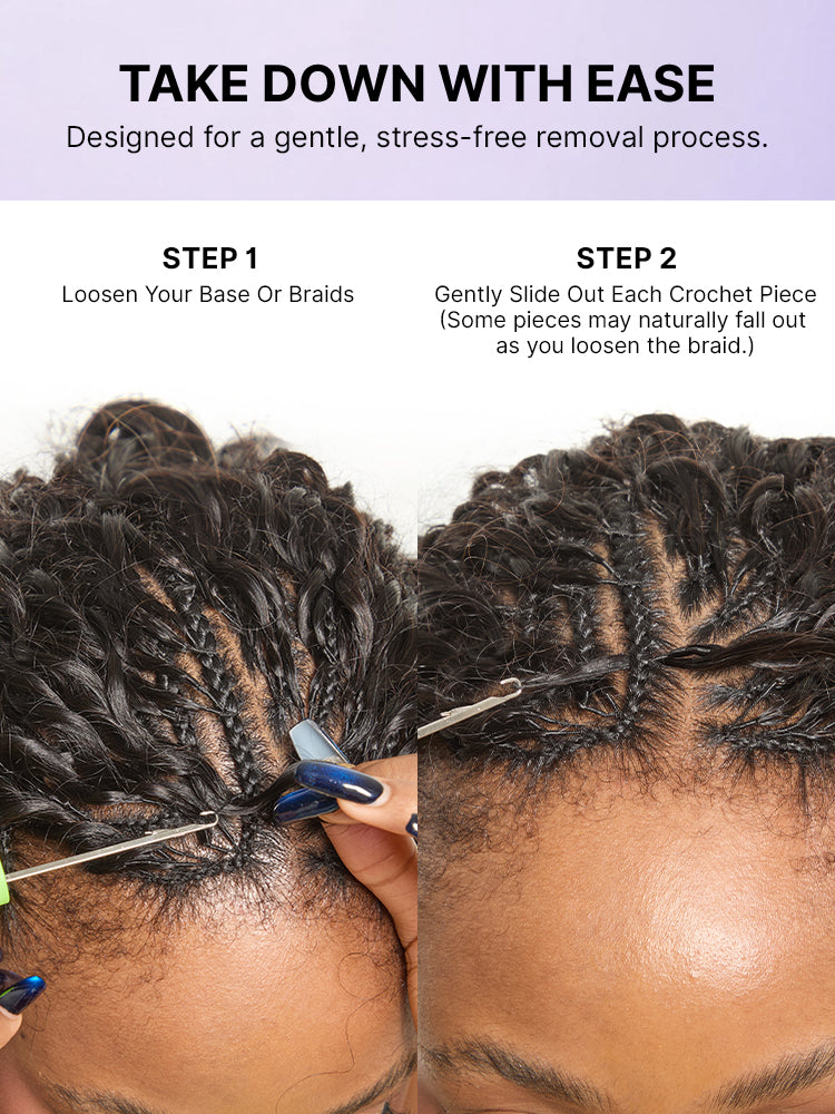 Miracle Knots Crochet Hair Burmese Curly for Boho Braids | Crochet Weaves | Fulani Braids | Twists Pre-Separated Lightweight Full & Soft Pre-Looped Human Hair Extensions Protective Style-45