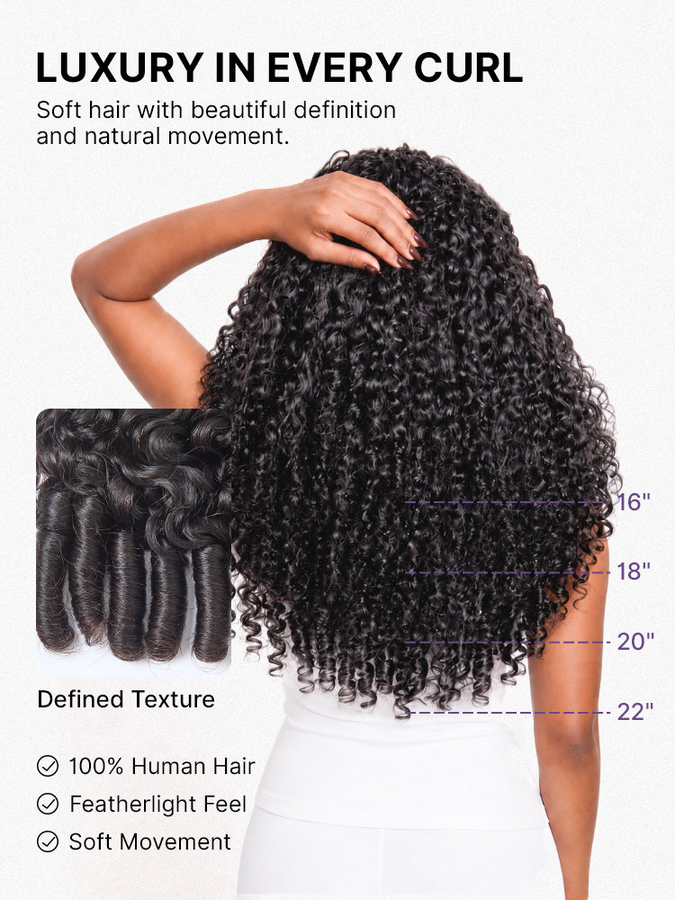 Luvme Hair Miracle Knots Crochet Burmese Curly Extensions for Boho Braids, Fulani Braids, twists, full and soft pre-looped human hair