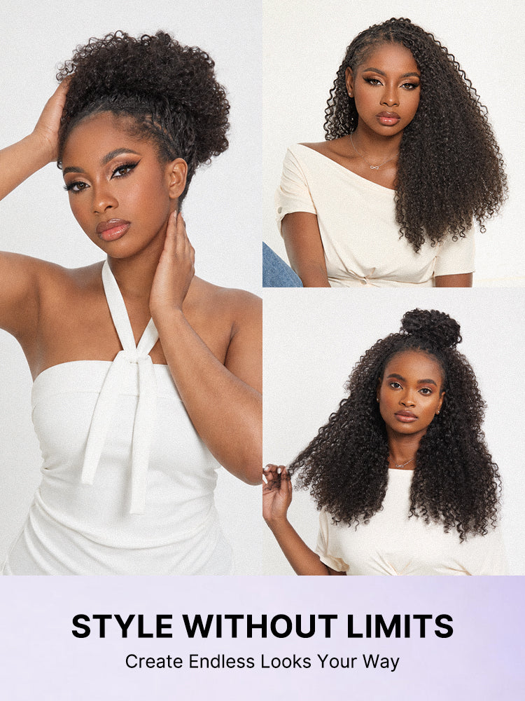Luvme Hair Miracle Knots Burmese Curly crochet hair extensions for boho braids, twists, and protective styles, lightweight and soft.