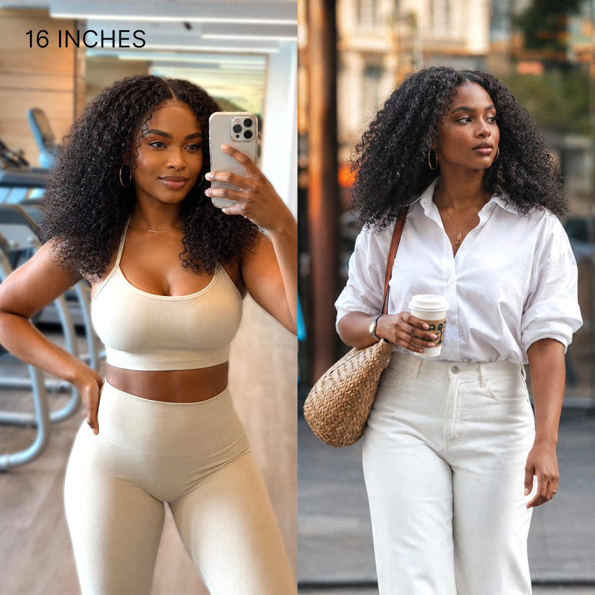 Luvme Hair Afro curly lace wig with 5x5 closure, pre-cut, glueless, 200% density, and adjustable drawstring cap for beginners.