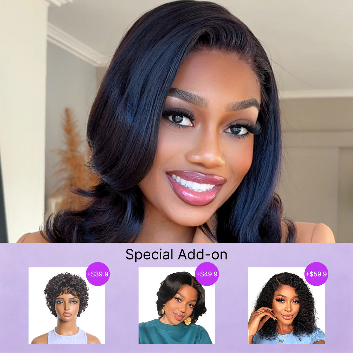 Special Add-On | Retro 90s Flip Ends Bob Cut Wig Glueless 13x4 Frontal Lace Human Hair Wig Pre-cut Lace-01