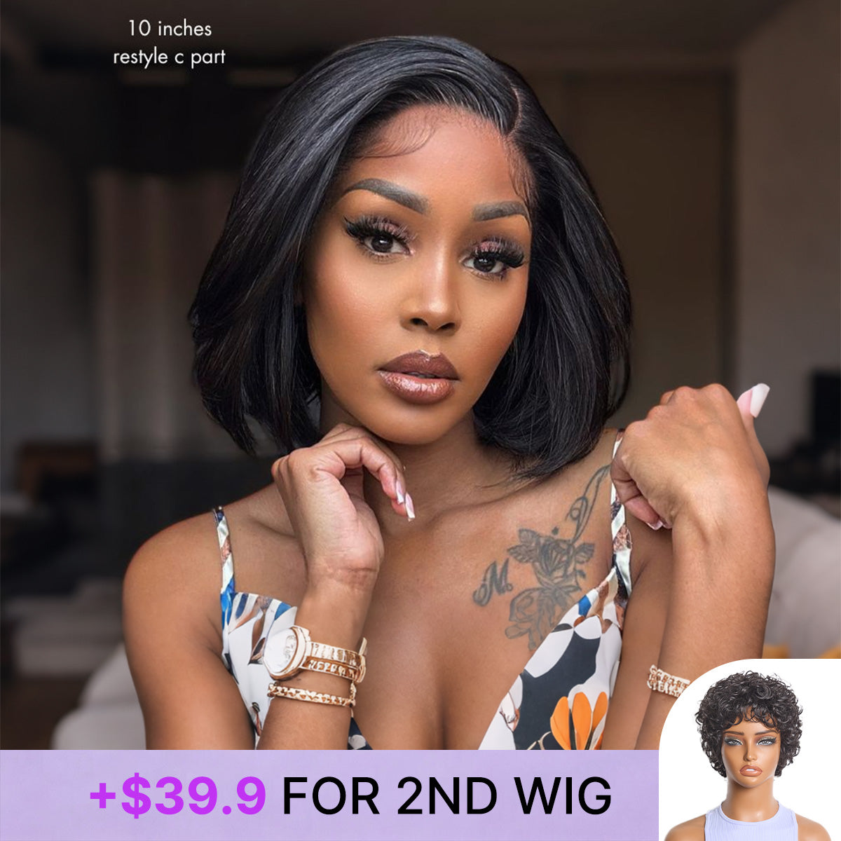 Special Add-On | Luvme All-Day Comfort™ Wig Silky Blunt Cut Bob Glueless 7x6 Closure HD Lace Wig Pre-Cut Lace-25