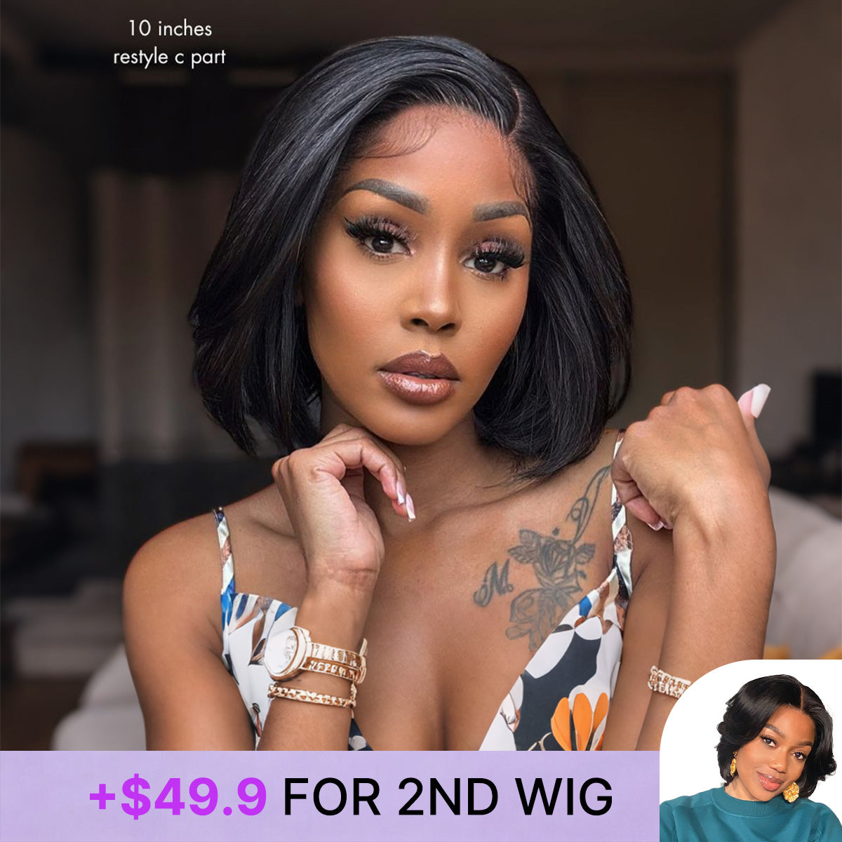 Special Add-On | Luvme All-Day Comfort™ Wig Silky Blunt Cut Bob Glueless 7x6 Closure HD Lace Wig Pre-Cut Lace-26