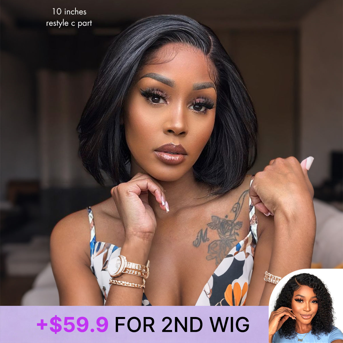 Special Add-On | Luvme All-Day Comfort™ Wig Silky Blunt Cut Bob Glueless 7x6 Closure HD Lace Wig Pre-Cut Lace-27
