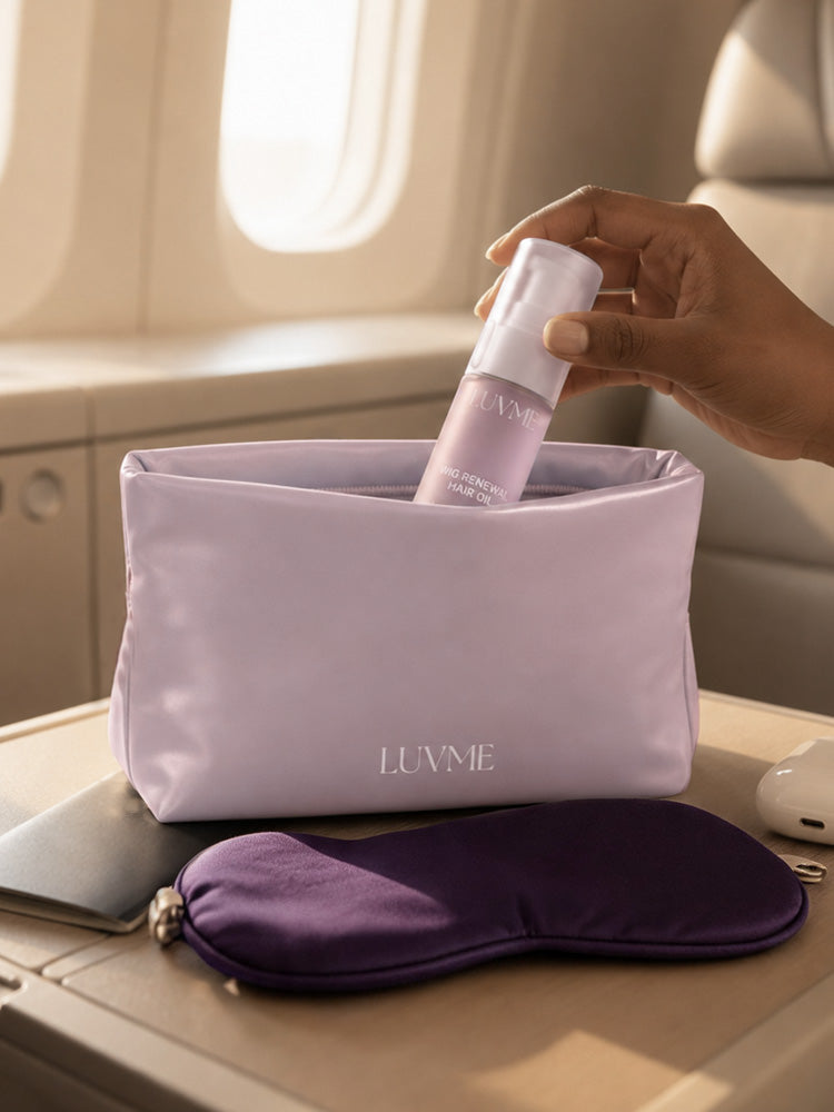 Luvme Hair wig care travel essentials 6-piece kit with bottles and accessories for maintaining synthetic and human wigs.