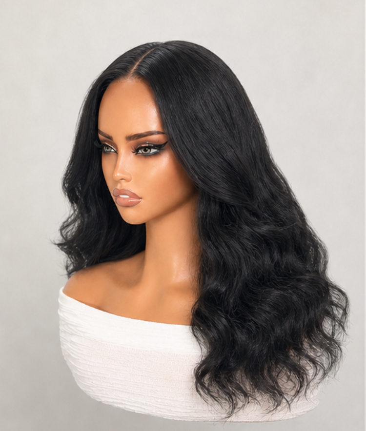 Luvme Natural Black Glueless 7x6 Closure HD Lace Yaki Blow Out Body Wave Long Wig Pre-Cut Lace-02