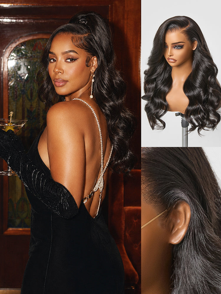 NatureMAX™ 200% Density Loose Wave Glueless 13x6 HD Lace Front Wig Human Hair Pre-Cut Lace Flexi-Fit Drawstring Cap-108