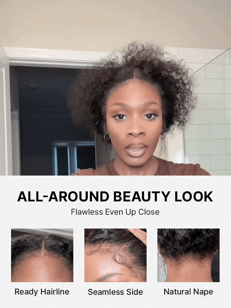 Luvme Hair PreMax 180% density water wave lace frontal wig with 4C edges, 13x4 pre-cut lace, and flexible drawstring cap