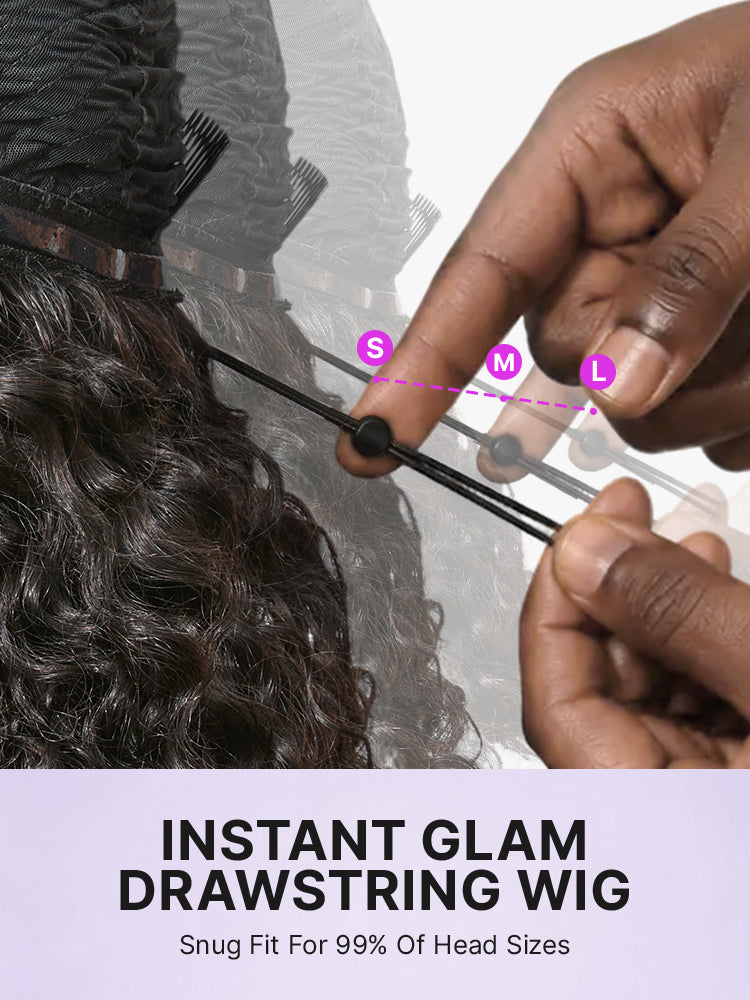 PreMax 180% Density 4C Edges Water Wave Wig 13x4 Frontal Pre-Cut Lace Wig Flexi-Fit Drawstring Cap-17