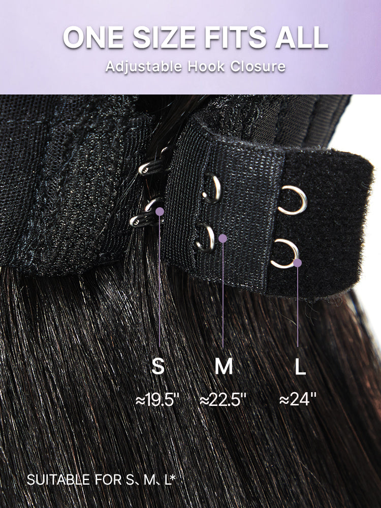 Luvme All-Day Comfort™ Funmi Curly 7x6 HD lace glueless wig with brown highlights and pre-cut lace, featuring a natural parting.