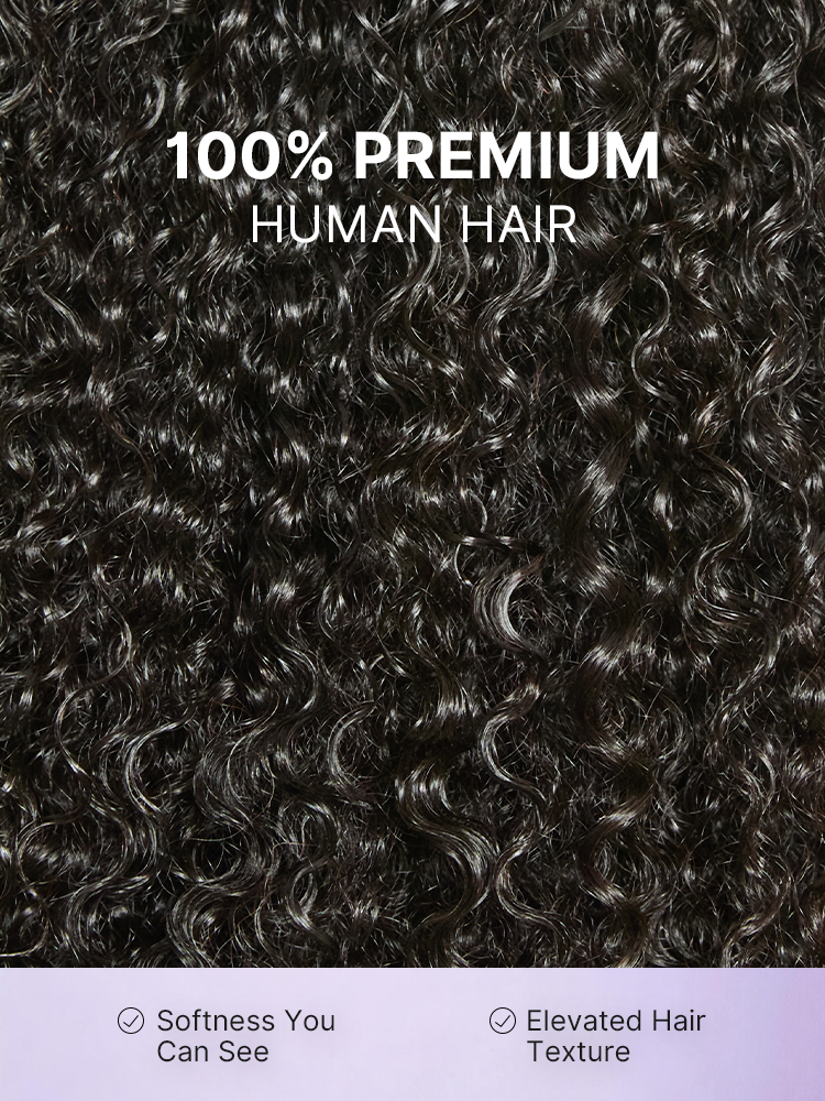 Beginner Friendly 200% Density Kinky Curly with Bangs Glueless 5x5 Closure Pre-Cut Lace Wig All Head Sizes Fit Cap-17