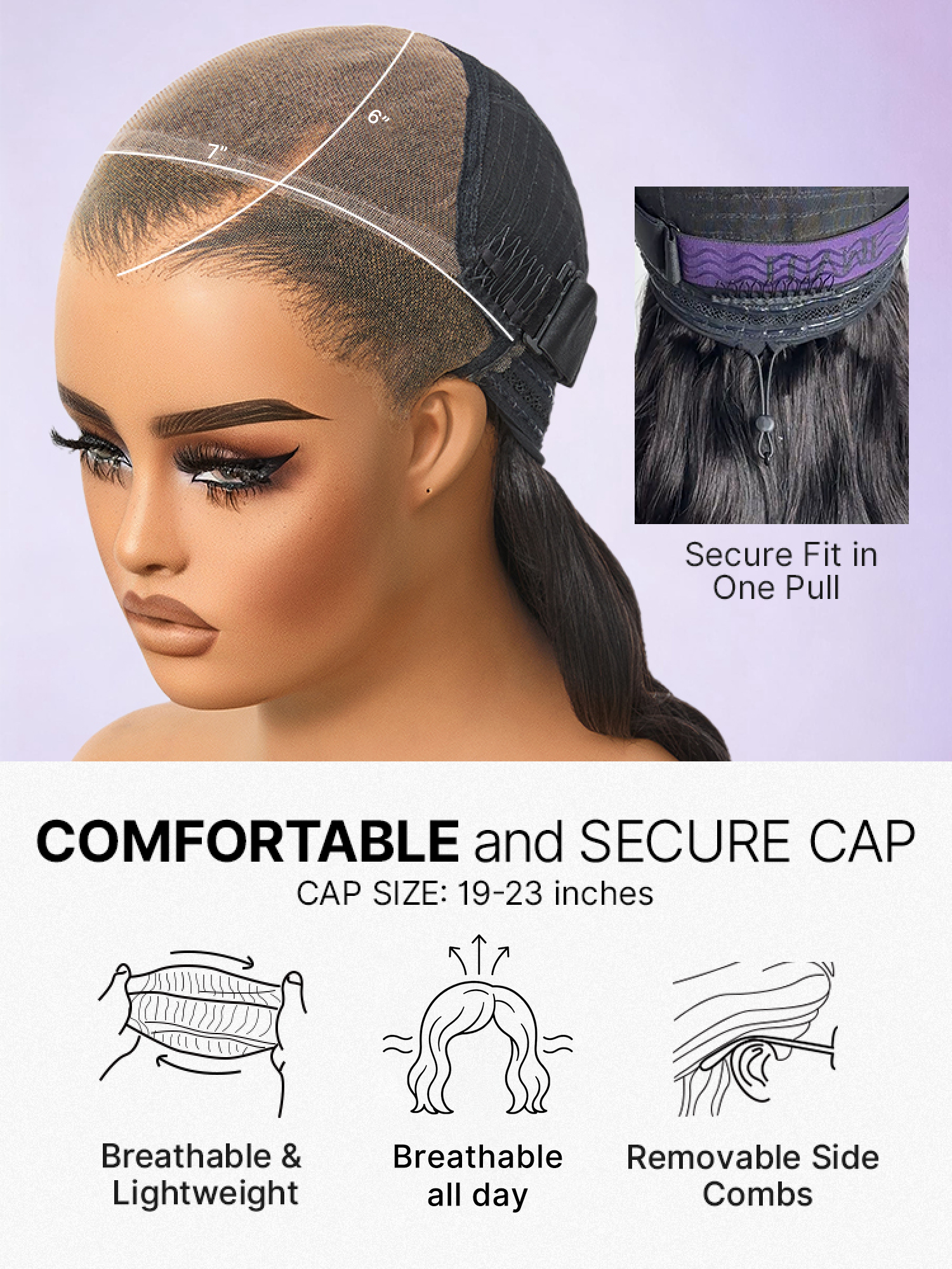 Luvme All-Day Comfort Blonde Highlight Yaki Straight Lace Wig with butterfly cut layers and 7x6 HD lace closure