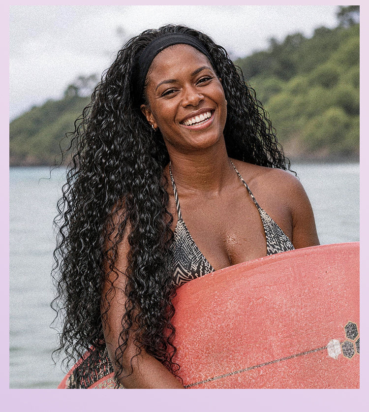 Beginner Friendly Water-Wave Wet and Wavy Headband Wig with Integrated Cooling Silk Headband, Effortless Wet-to-Dry Transformation (Get 2 Free Headbands)-44