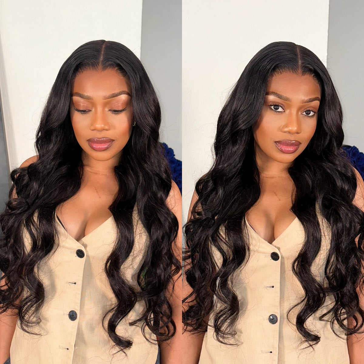 Special Deal | Jet Black Loose Body Wave Glueless 5x5 Closure Lace Wig Pre-cut Lace-11