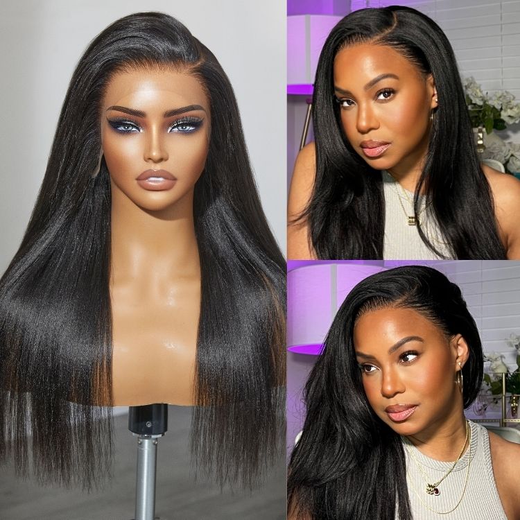 Special Deal | Nature Max Yaki Straight Ear-to-ear Glueless 13x6 Frontal HD Lace C Part Wig Pre-cut Lace - US Only-21