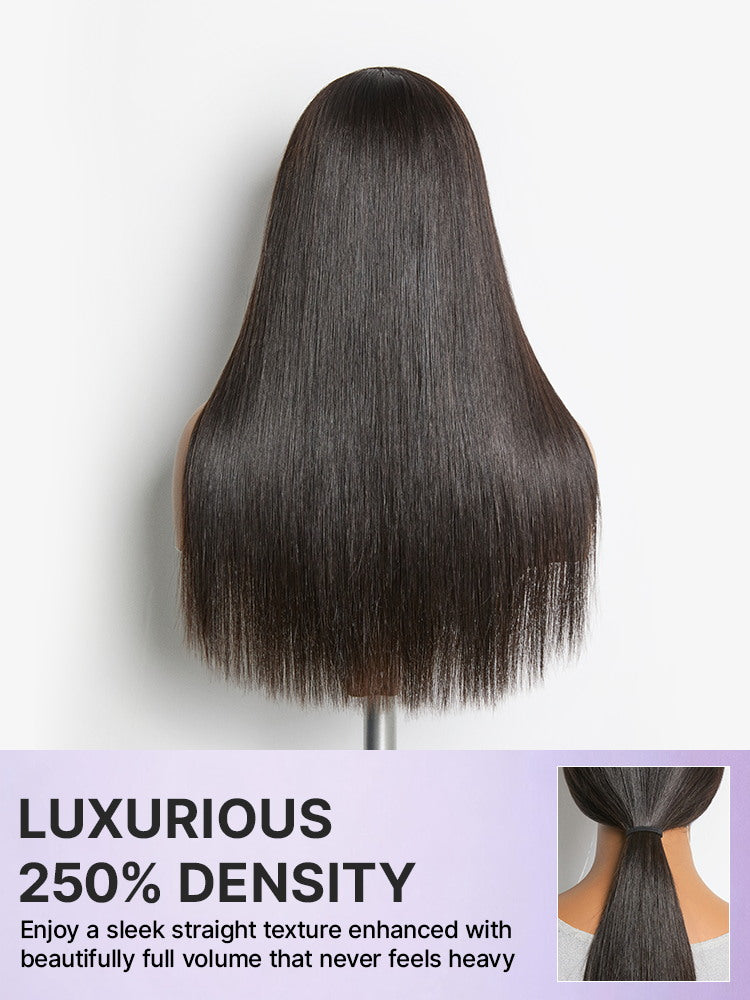 Luvme Hair All-Day Comfort™ Bone Straight HD lace wig with 7x6 closure, pre-cut lace, 180% density, baby hair, glueless fit