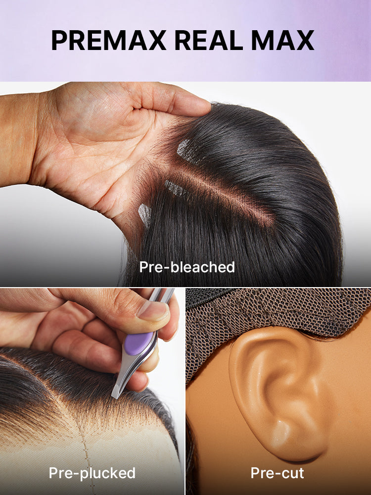 AiryFit™ Scalp Care Wigs - Silky Straight Middle Part Glueless 5x5 Closure Lace Long Wig Pre-Cut Lace-37