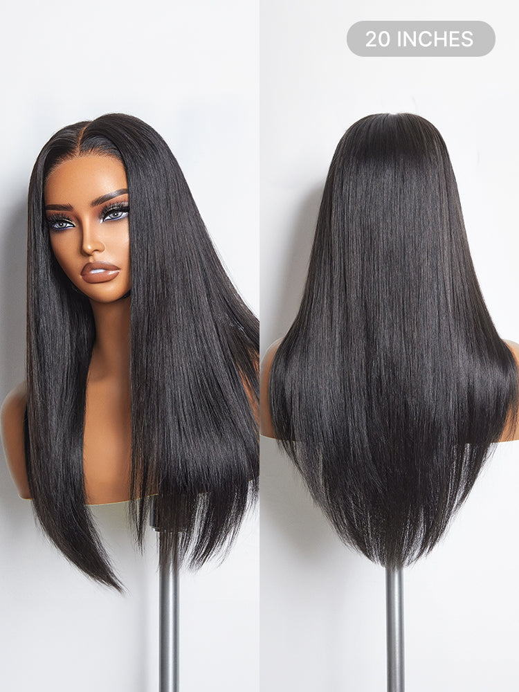 AiryFit™ Silky Straight Middle Part Glueless 5x5 Lace Closure Wig by Luvme Hair, long, pre-cut lace scalp care wig.