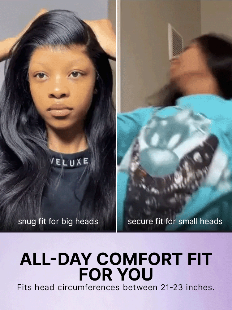 AiryFit™ Scalp Care Wigs - Silky Straight Middle Part Glueless 5x5 Closure Lace Long Wig Pre-Cut Lace-35