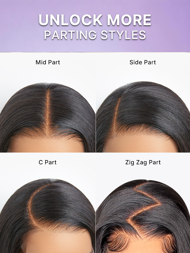 Luvme All-Day Comfort™ wig with honey golden blonde loose body wave, 7x6 HD lace closure, 180% density, human hair.