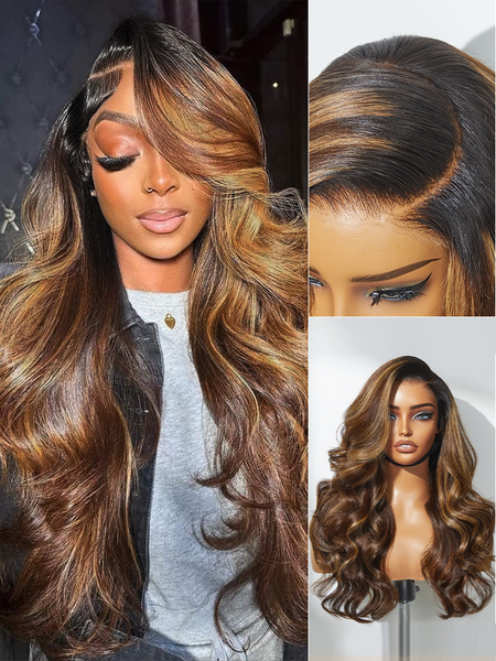 Luvme All-Day Comfort Wig 180% Density Honey Golden Blonde Loose Body Wave 7x6 Closure HD Lace Human Hair Wig Pre-Cut Lace