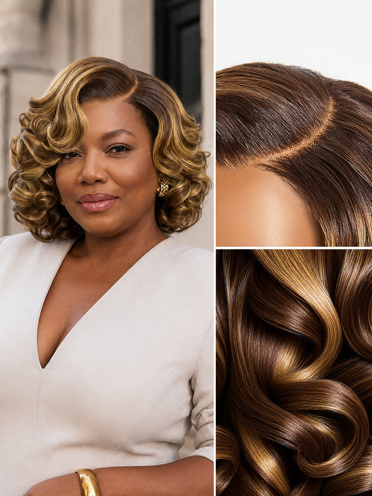 Classic Old Money Honey Blonde Highlight Wavy Glueless Minimalist HD Lace Wig Pre-cut Lace-01
