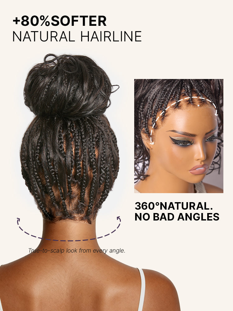 OwnScalp™ French Curl Knotless Boho Braids HD Full Lace Long Wig Flexi Fit Invisi Drawstring Cap - US Only-87