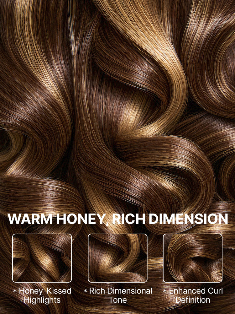 Luvme Hair classic honey blonde highlight wavy lace wig with pre-cut HD lace and minimalist style, glueless and easy to wear