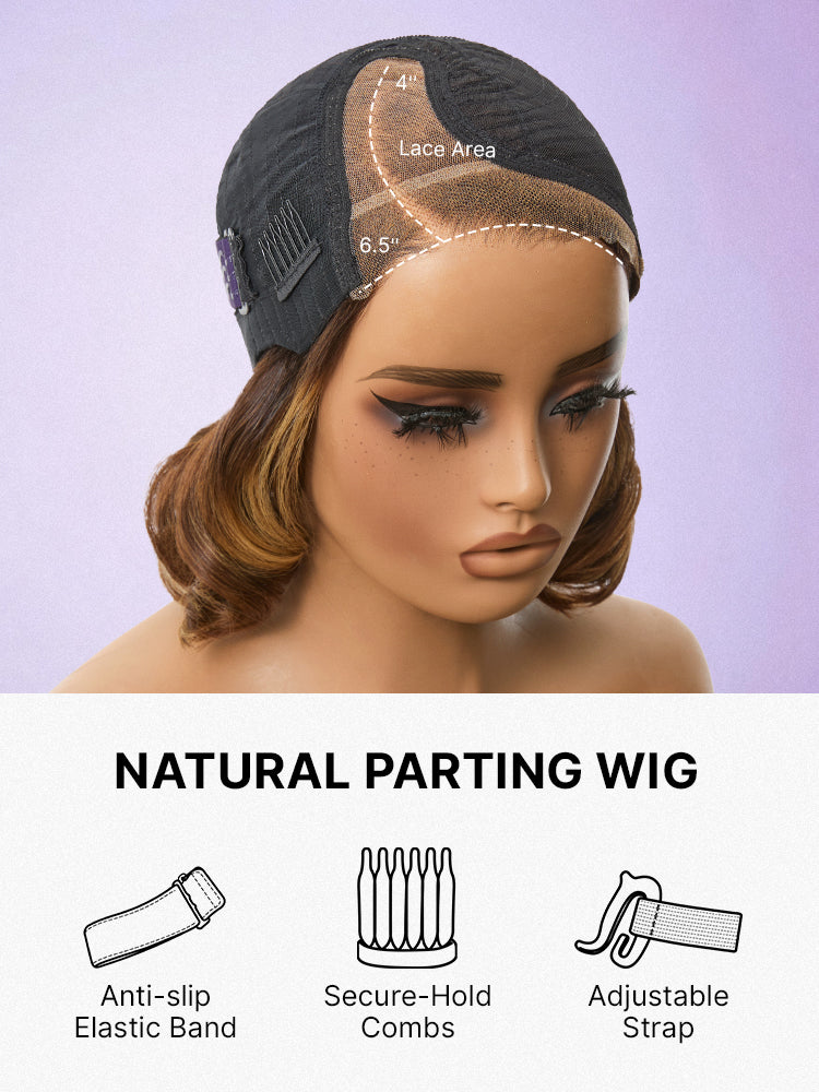 Luvme Hair classic honey blonde highlight wavy lace wig with pre-cut HD lace and minimal glueless design.