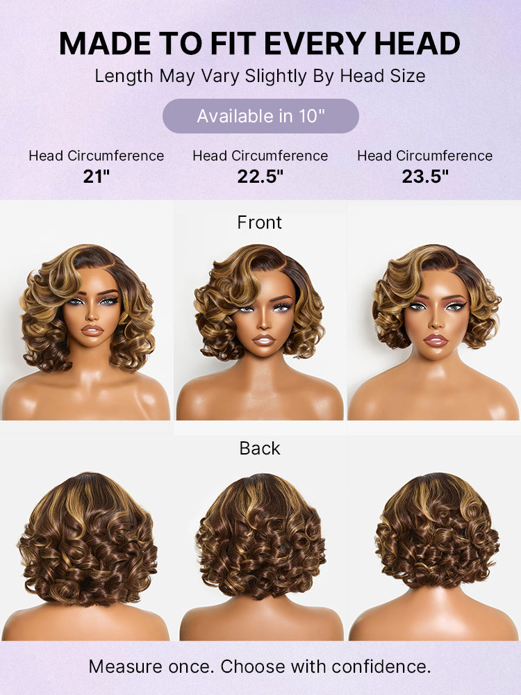 Luvme Hair Classic Old Money Honey Blonde highlight wavy glueless HD lace wig with pre-cut lace, minimalistic and natural hairline.