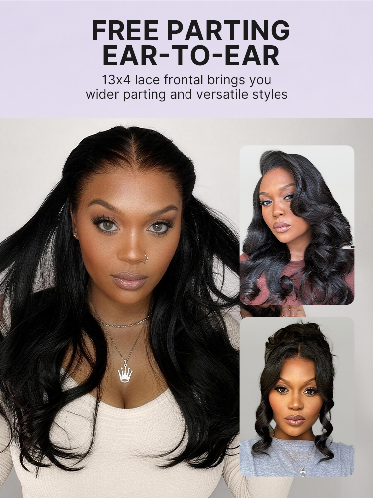 PreMax Wigs | Super Natural Hairline Silky Straight Glueless 13x4 Frontal Lace Wig Human Hair Pre-Cut Lace-59