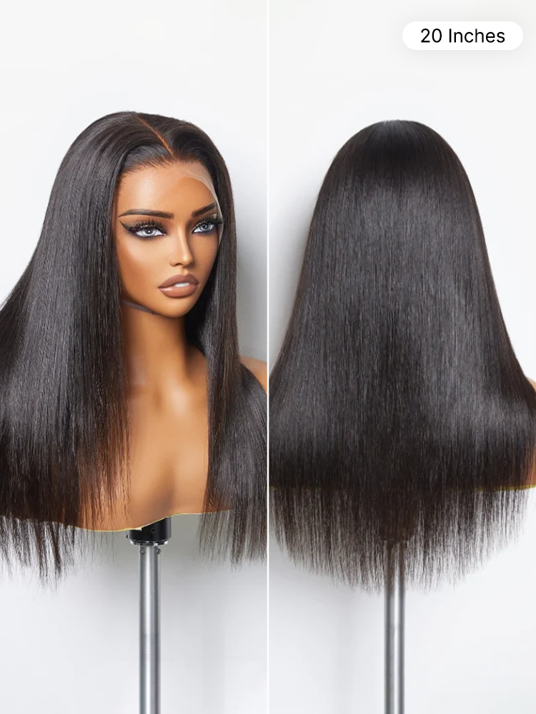 PreMax Wigs | Super Natural Hairline Silky Straight Glueless 13x4 Frontal Lace Wig Human Hair Pre-Cut Lace-61
