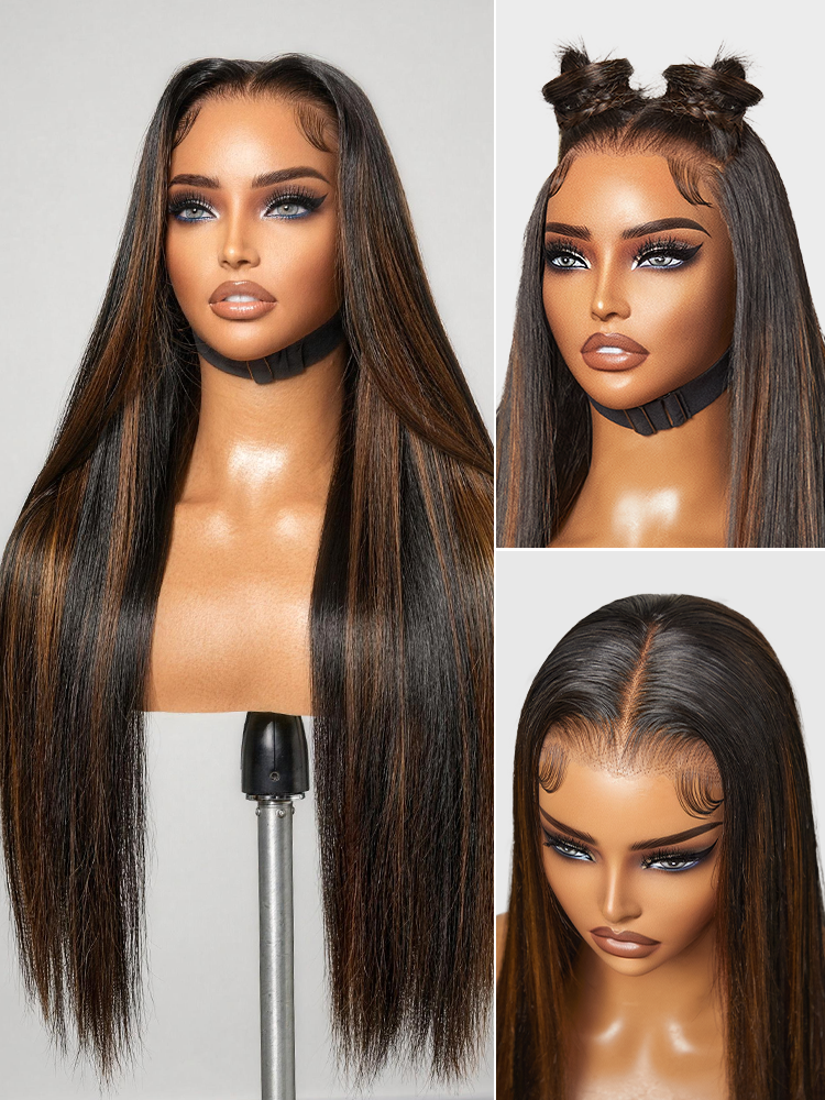 Luvme Hair PreMax Super Natural Hairline 13x4 Frontal Lace Wig with silky straight human hair and pre-cut lace
