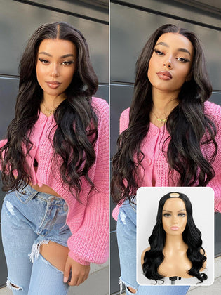Body Wave / Straight / Kinky / Deep Wave Human Hair U Part Wig-20