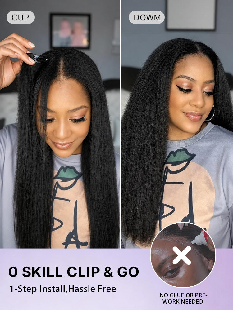 Luvme U part wig featuring body wave, straight, kinky, and deep wave human hair options with natural hairline and realistic appearance