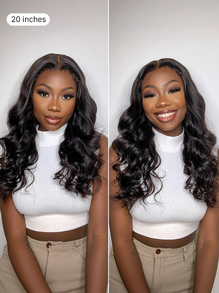 Luvme U Part Wig with body wave, straight, kinky, and deep wave human hair styles displayed on a mannequin head.