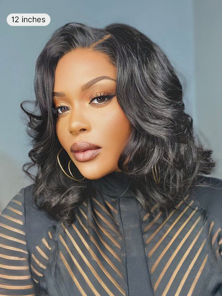 Luvme U Part Wig with body wave, straight, kinky, and deep wave human hair options, showcasing the versatile wig style.