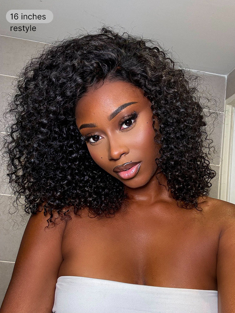 Luvme Hair Afro curly lace wig with 5x5 closure, pre-cut, glueless, 200% density, one size fits all cap, beginner friendly