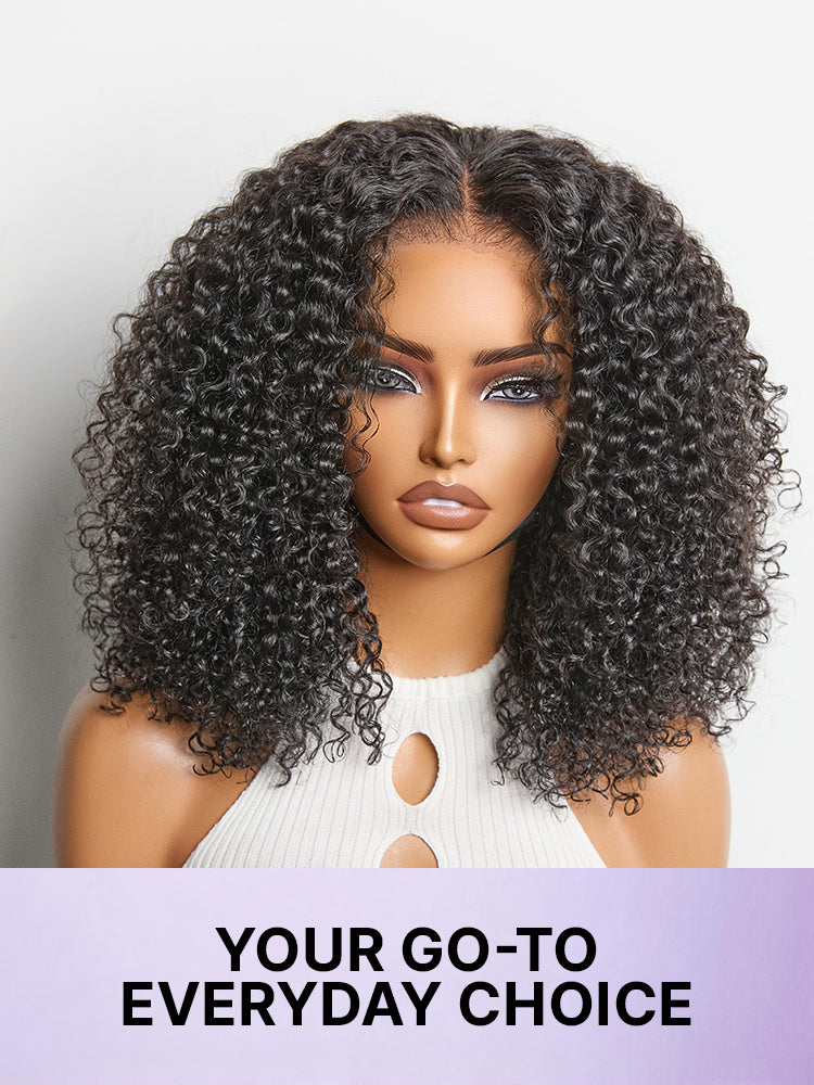 Luvme Hair 5x5 Afro Curly Lace Closure Wig with 200% density, glueless, pre-cut lace, one size fits all cap for beginners