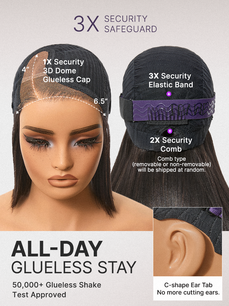 Luvme Hair AiryFit™ scalp care curly 5x5 closure wig with water wave style, snugfit, glueless design, pre-cut lace, natural volume